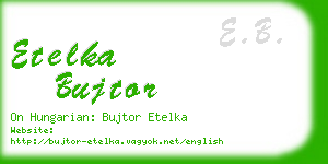 etelka bujtor business card